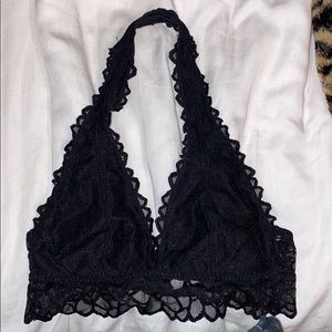 Black Lace Halter Victoria’s Secret PINK Bralette